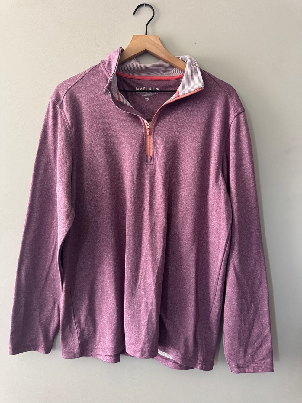 MAELREG | Men's Quarter-Zip Pullover in Mauve